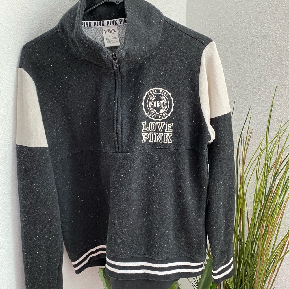 Victoria’s Secret Pink Varsity half zip sweatshirt